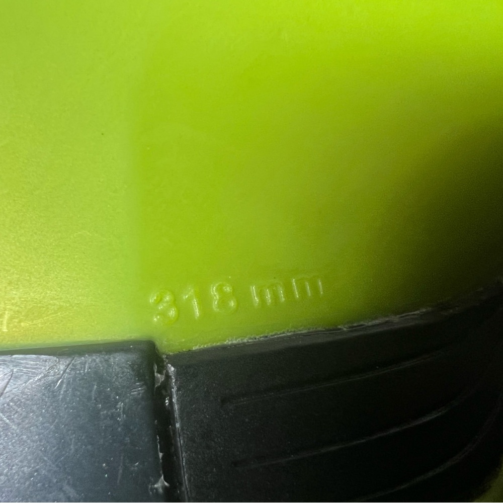 Lime Green and Black diamond  ski boot. Size 27